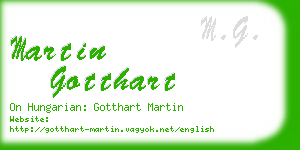 martin gotthart business card